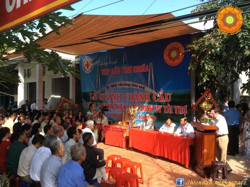 Thiên Ngọc Minh Uy ủng hộ 4,5 tỷ xây 15 cây cầu tại Đồng Tháp